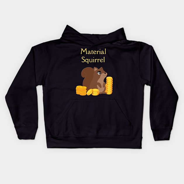 Material Squirrel Kids Hoodie by Klssaginaw